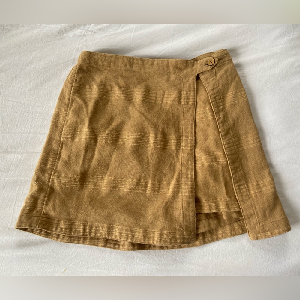 Free People brown cotton skort. Sz. Small